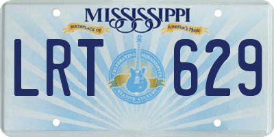 MS license plate LRT629