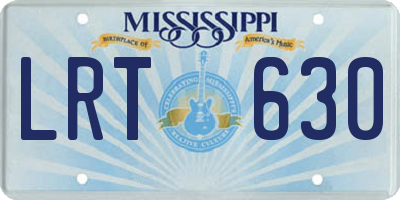 MS license plate LRT630