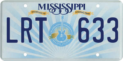 MS license plate LRT633