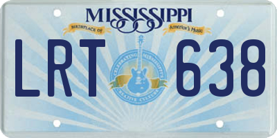 MS license plate LRT638