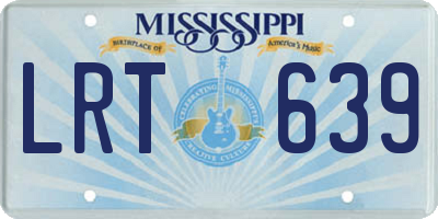 MS license plate LRT639