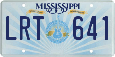 MS license plate LRT641