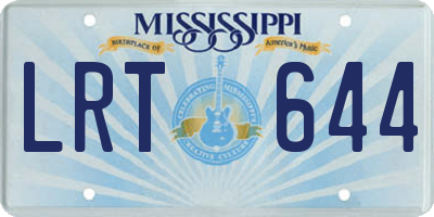 MS license plate LRT644