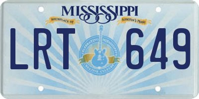 MS license plate LRT649