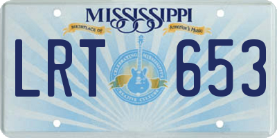 MS license plate LRT653