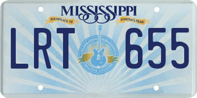 MS license plate LRT655