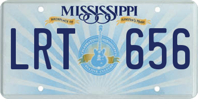 MS license plate LRT656