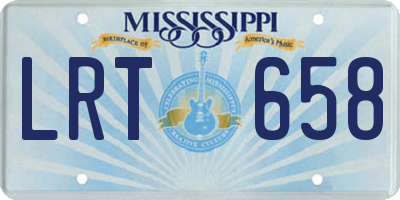 MS license plate LRT658