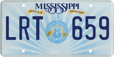 MS license plate LRT659