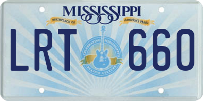 MS license plate LRT660