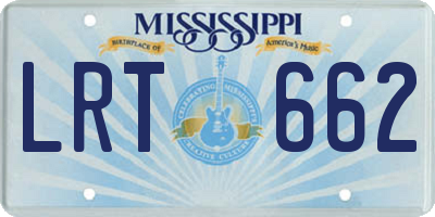 MS license plate LRT662