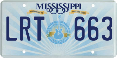 MS license plate LRT663