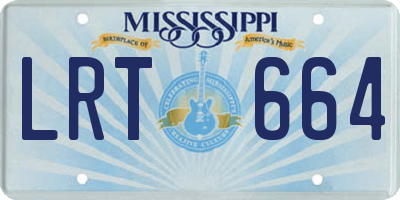 MS license plate LRT664