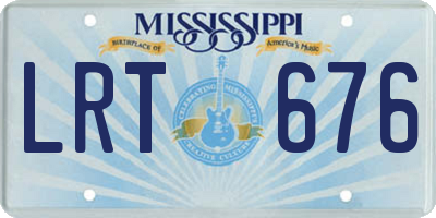 MS license plate LRT676
