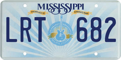 MS license plate LRT682