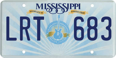 MS license plate LRT683