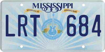 MS license plate LRT684