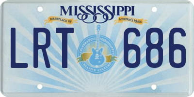 MS license plate LRT686