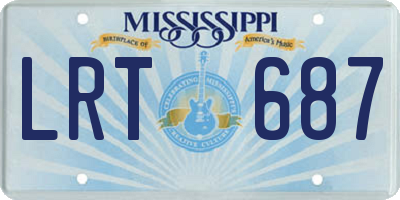 MS license plate LRT687