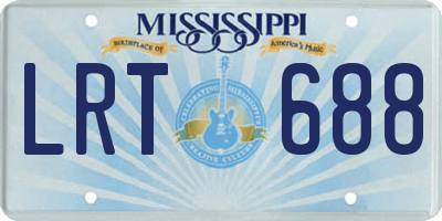 MS license plate LRT688
