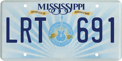 MS license plate LRT691