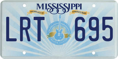 MS license plate LRT695