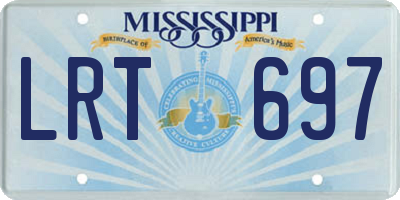 MS license plate LRT697