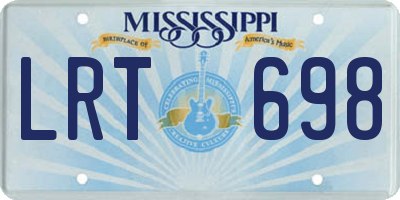 MS license plate LRT698