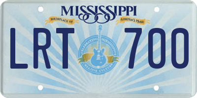 MS license plate LRT700