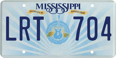 MS license plate LRT704