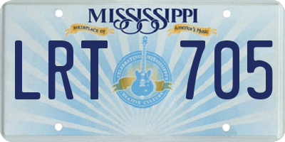 MS license plate LRT705