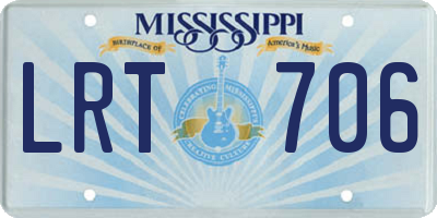 MS license plate LRT706