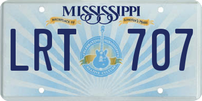 MS license plate LRT707