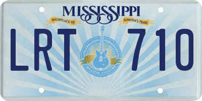MS license plate LRT710