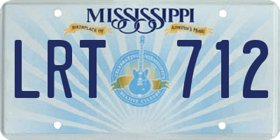 MS license plate LRT712