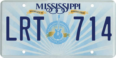 MS license plate LRT714