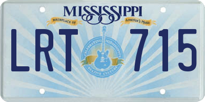 MS license plate LRT715