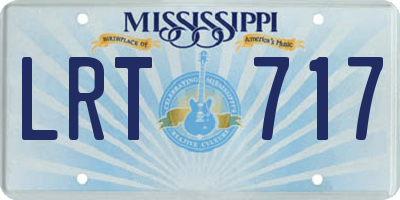 MS license plate LRT717