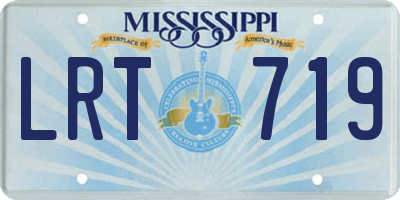 MS license plate LRT719