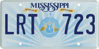 MS license plate LRT723