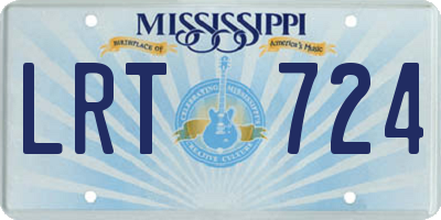 MS license plate LRT724