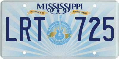 MS license plate LRT725