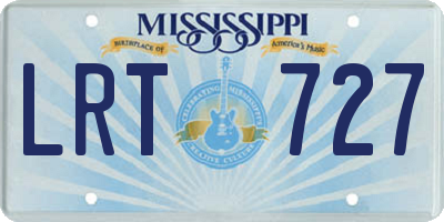 MS license plate LRT727