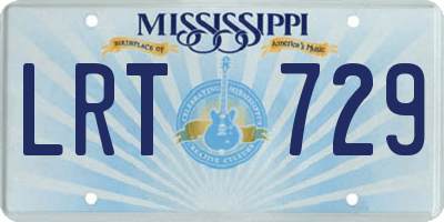 MS license plate LRT729