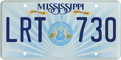 MS license plate LRT730
