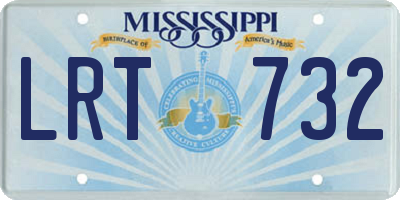 MS license plate LRT732