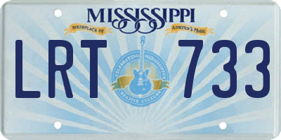 MS license plate LRT733