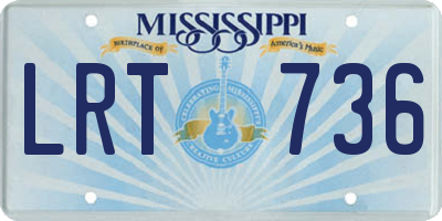 MS license plate LRT736