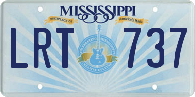 MS license plate LRT737
