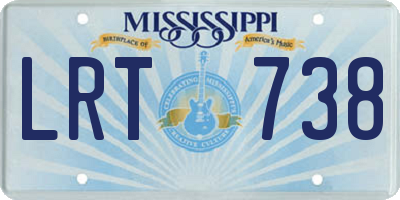 MS license plate LRT738